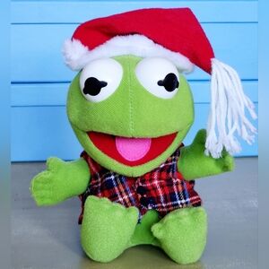 Vintage Baby Kermit Frog Plush Toy